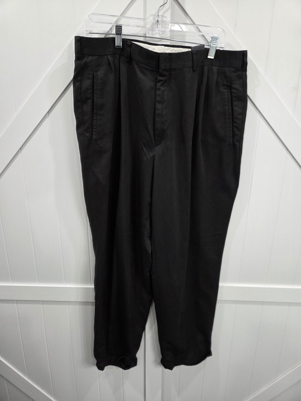 Van Heusen Black Pleated Dress Trousers